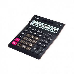 Калькулятор CASIO GR-16, настольный бухгалтерский, 16-разрядный, черный
