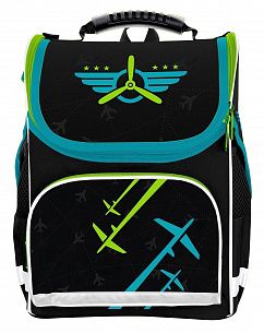 Рюкзак подростковый Schoolformat BASIC BORN TO FLY 13л черный 38х28х16 жесткокаркасный 1 отделение для мальчиков