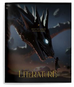 Тетрадь 48 л. А5 линия, на скрепке, LOREX DEMONS INSIDE Литература мелованный картон, запечатка форзаца, фольга