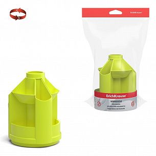 Подставка для канцелярских принадлежностей ErichKrause Mini Desk Neon Solid желтый пластик