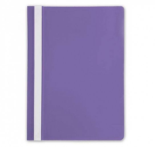 Папка-скоросшиватель LITE А4, фиолетовая, пластик 110 мкм, карман для маркировки