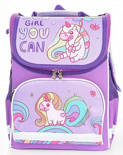Рюкзак Schoolformat Fairytale unicorn, модель BASIC, жесткий каркас, односекционный, 38х28х16 см, 17 л, для девочек