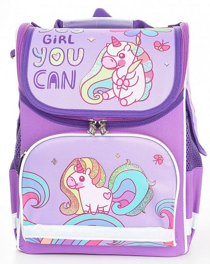 Рюкзак Schoolformat Fairytale unicorn, модель BASIC, жесткий каркас, односекционный, 38х28х16 см, 17 л, для девочек