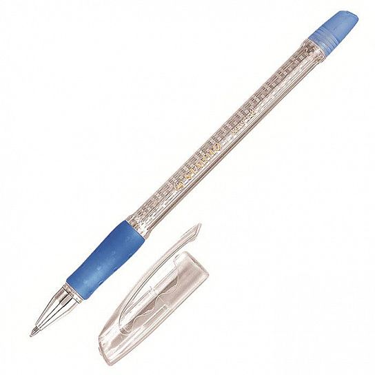 Ручка шариковая STABILO Keris 0,30 мм синяя, резиновый грип