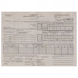 Бланк ПУТЕВОЙ ЛИСТ Г/А Б/ТАЛОНА А4 (195х270 мм), 100 листов, склейка, 1-слойная газетная бумага, форма 4-С