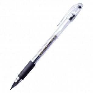 Ручка гелевая CROWN 0,5 мм черная резиновый грип