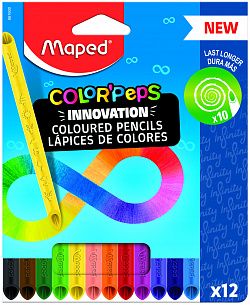 Набор цветных карандашей MAPED COLOR'PEPS INFINITY 12 цв. трехгранные, в картонной упаковке