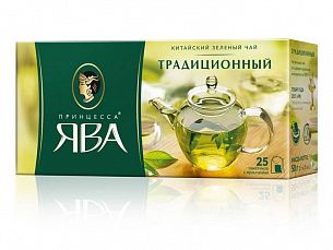 Чай ПРИНЦЕССА ЯВА ТРАДИЦИОННЫЙ зеленый 25 пакетиков