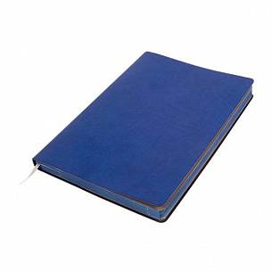 Бизнес-блокнот подарочный А5 128 листов GF Colors синий, ляссе, внутренний карман, отрывной уголок