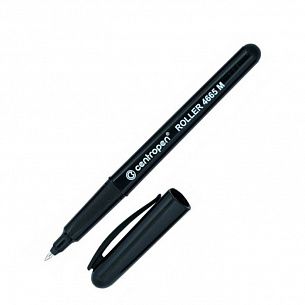 Ручка-роллер ERGO Cap off 0,6 мм черная треугольный корпус