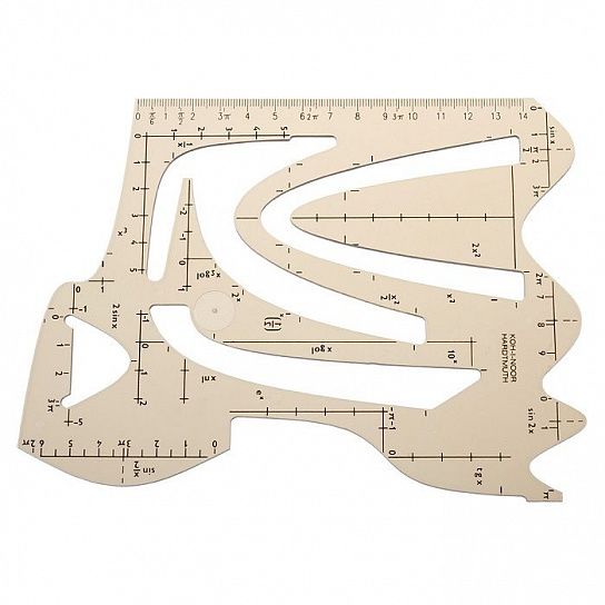 Шаблон графиков функций 703061 Koh-I-Noor пластик тониров. дымчатый