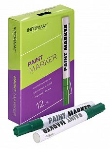 Маркер-краска лаковый INFORMAT PAINT PROFESSIONAL 4 мм, зеленый, круглый