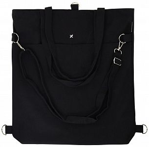 Сумка-тоут шоппер LOREX TOUT BAG OUTBOUNDS TOTAL BLACK 45x40x5 см черный хлопок, молния, 2 кармана