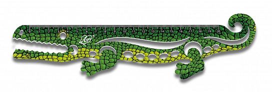 Линейка Луч КРОКОДИЛ 20 см пластик фигурная