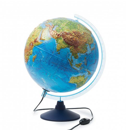 Интерактивный глобус Земли физико-политический 32 см рельефный с подсветкой