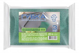 Салфетки д/посуды Мистер Бульк абразив. 129х87х5 мм  3 шт