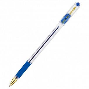 Ручка масляная MUNHWA MC GOLD 0,5 мм синий резиновый грип