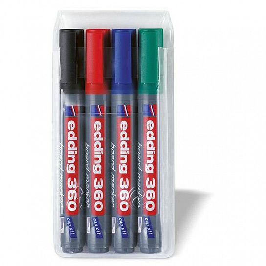 Набор маркеров для досок EDDING BOARD 1,5-3 мм ассорти круглый 4 цвета