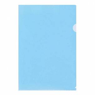 Папка-уголок inФОРМАТ А4, прозрачый пластик 150 мкм, синяя