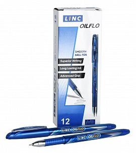 Ручка шариковая LINC OIL FLO 0,70 мм синяя круглый корпус