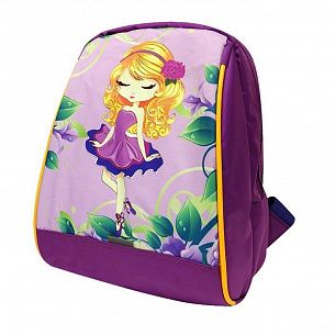 Рюкзак для дошкольника ФУНТИК ДЕВОЧКА, 26х20х13 см, фиолетовый, мягкая спинка