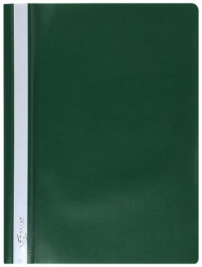 Папка-скоросшиватель INFORMAT А4, зеленая, пластик 150 мкм, карман для маркировки