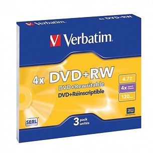 DVD+RW 4.7Gb Verbatim 4х slim