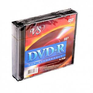 Диск DVD-R VS 4,7 Гб 16х slim