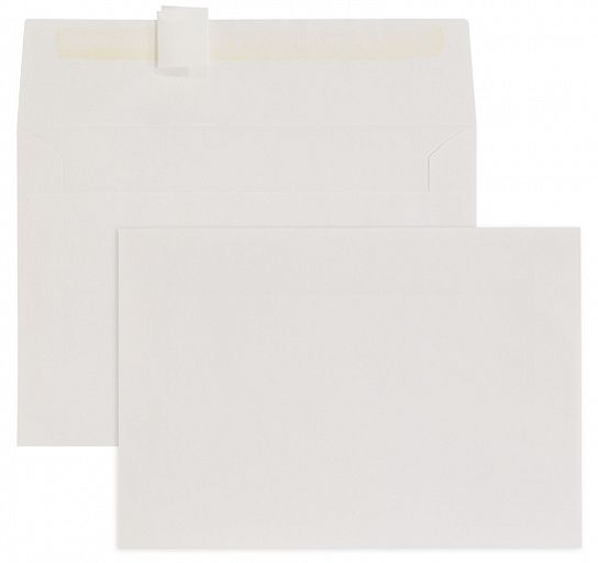 Конверт почтовый C6 (114х162) чистый, белый, стрип, 80 г/м2