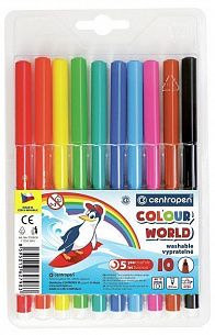 Фломастеры Centropen Color World классические 10 цв. трехгранный корпус, стандартные, блистер