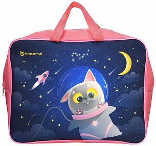 Папка для труда тканевая с ручками А4 Schoolformat, 350х265х60, серия SPACE CAT