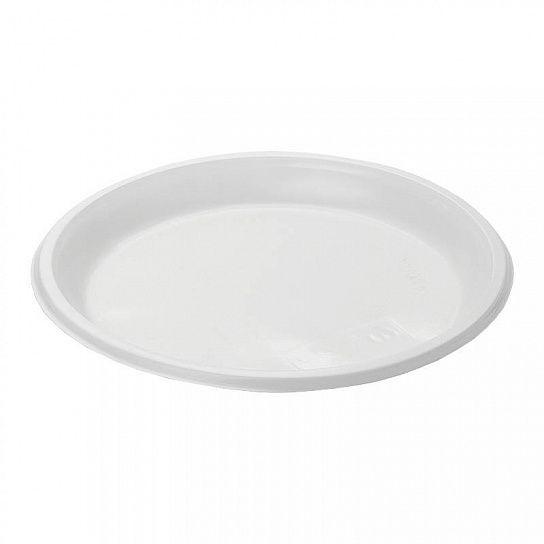 Тарелка одноразовая десертная Мистерия полистирол 170 мм белый 100 шт/упак