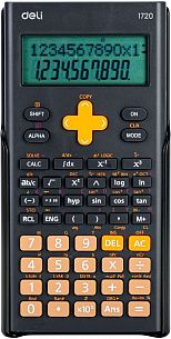 Калькулятор DELI E1720-black 12 разр. научный черный 300 функций