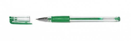 Ручка гелевая COMFORT 0,7 мм зеленая резиновый грип