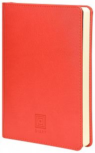 Ежедневник А5 полудатированный INFORMAT АКСИОМА 192 листа красный, твердая обложка с тиснением, с закладкой-ляссе