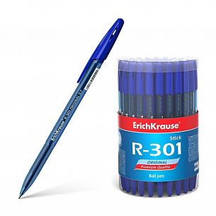 Ручка шариковая ErichKrause R-301 Original Stick синий 0,7 мм