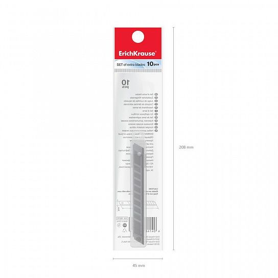 Лезвия для канцелярских ножей ErichKrause 9 мм 10 шт