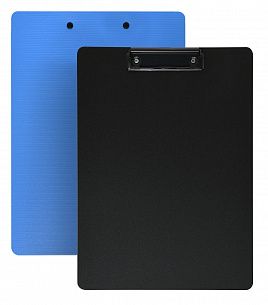 Планшет INFORMAT А4 с зажимом, пластиковый, черно-синий