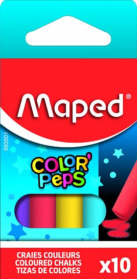 Мелки цветные MAPED COLOR'PEPS школьные 10 шт круглые карт.уп.