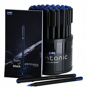 Ручка шариковая одноразовая LINC PENTONIC 0,70 мм синяя в пластиковом дисплее