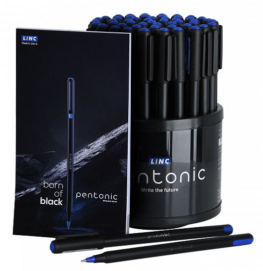 Ручка шариковая одноразовая LINC PENTONIC 0,70 мм синяя в пластиковом дисплее