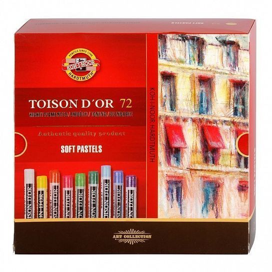 Пастель художественная сухая мягкая Koh-I-Noor TOISON D`OR SOFT 8517 48 цв. ассорти, круглая в картонной упаковке