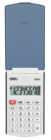 Калькулятор DELI E39217/BLACK 8 разрядный, карманный, черный