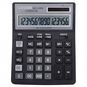 Калькулятор CITIZEN DC435 16-разрядный бухгалтерский черный