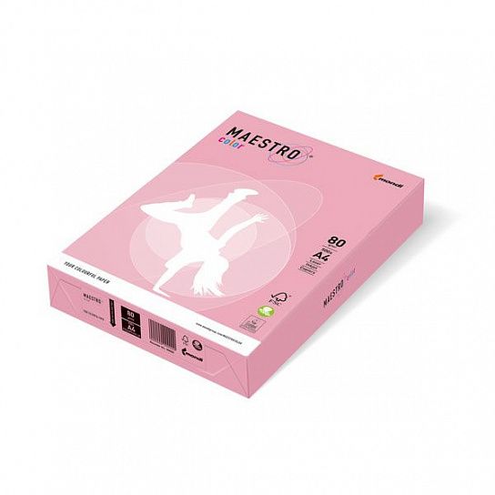 Бумага цветная MAESTRO COLOR розовая (80 г/м2, А4, 500 л.)
