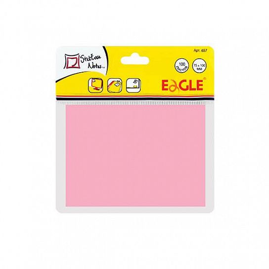 Блок самоклеящийся EAGLE 102х75 мм 100 листов, пастель розовый
