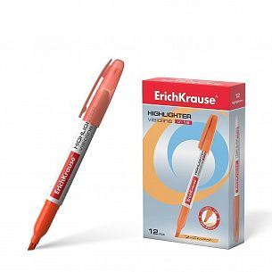Текстмаркер ErichKrause® Visioline V-15, цвет чернил оранжевый  (в коробке по 12 шт.)