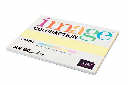 Бумага цветная IMAGE COLORACTION MIX пастель 5 цветов по 20 л. (80 г/м2, А4)
