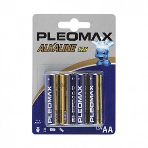 Батарейки PLEOMAX AA алкалин. 1,50 V 4 шт/упак