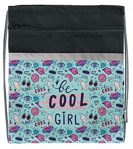 Мешок для обуви Schoolformat STAY COOL 42х34 см, с карманом, для девочек